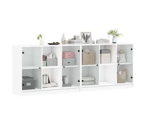 Raamaturiiul Ustega, Valge, 136 X 37 X 75 cm Tehispuit