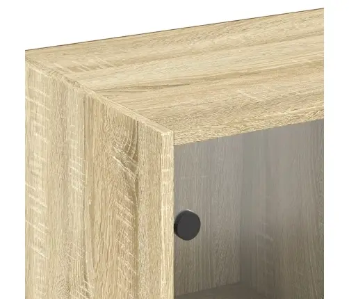 Knygų Spinta Su Durelėmis, Ąžuolo, 204X37X75cm Mediena