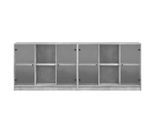 Ustega Raamaturiiul, Betoonhall, 204X37X75 cm Tehispuit