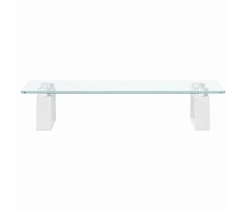 Monitora Statīvs, 40X20X8 Cm, Balts, Rūdīts Stikls, Metāls Vidaxl