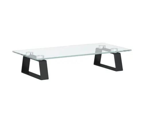 Monitora Statīvs, 40X20X8 Cm, Melns, Rūdīts Stikls, Metāls Vidaxl