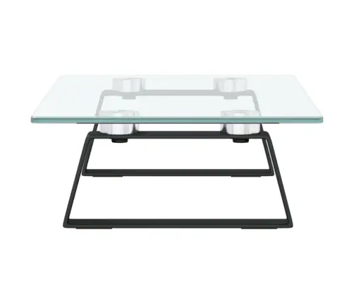 Monitora Statīvs, 40X20X8 Cm, Melns, Rūdīts Stikls, Metāls Vidaxl