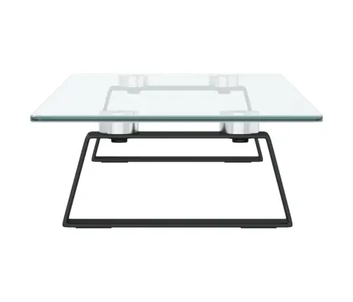 Monitoriaus Stovas, Juodas, 60X20X8cm Stiklas Ir Metalas