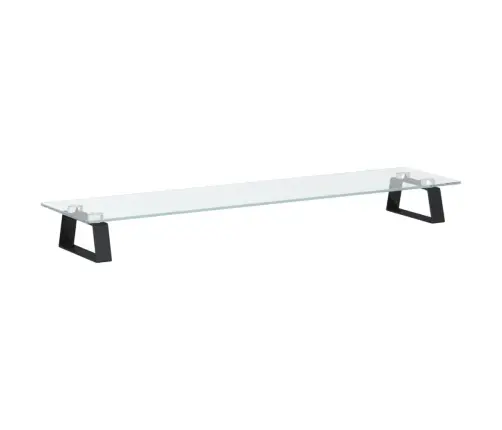 Monitora Statīvs, 80X20X8 Cm, Melns, Rūdīts Stikls, Metāls Vidaxl