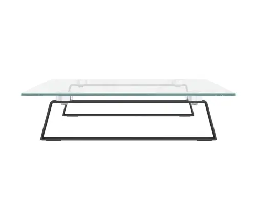 Monitora Statīvs, 60X35X8 Cm, Melns, Rūdīts Stikls, Metāls Vidaxl