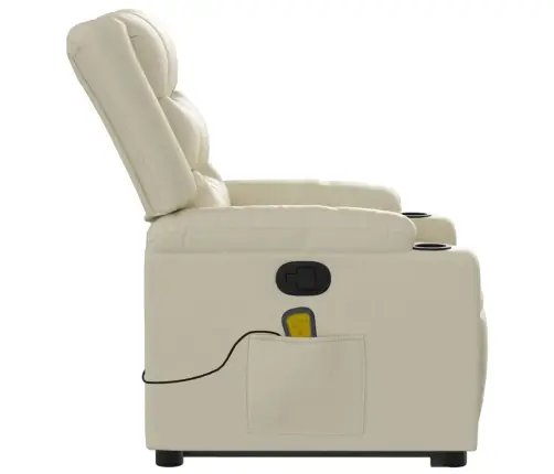 Masāžas Krēsls, Paceļams, Atgāžams, Krēmkrāsas Mākslīgā Āda Vidaxl