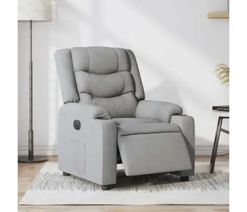 Elektrinis Atlošiamas Krėslas, Šviesiai Pilkos Spalvos, Audinys