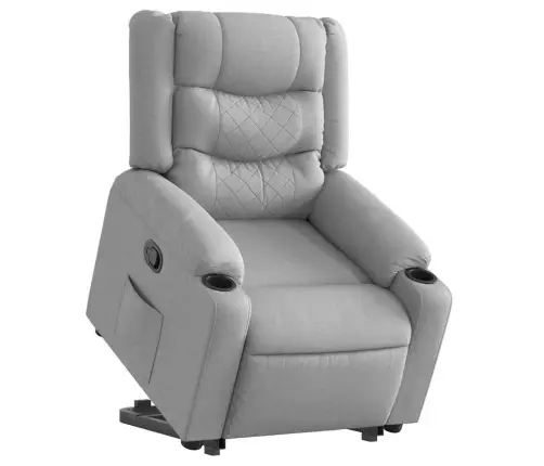 Atsistojantis Atlošiamas Krėslas, Šviesiai Pilkas, Audinys