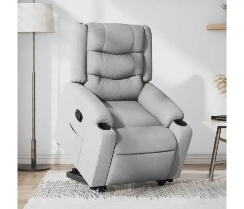 Atsistojantis Atlošiamas Krėslas, Šviesiai Pilkas, Audinys