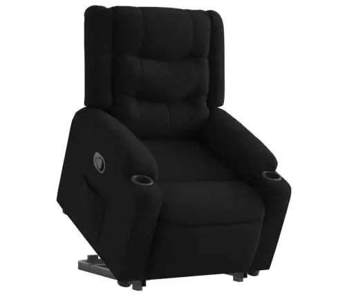 Atpūtas Krēsls, Paceļams, Atgāžams, Melns Audums Vidaxl