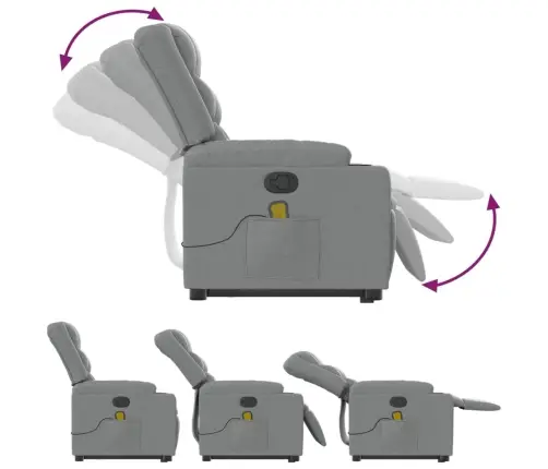 Püsti Tõusmist Toetav Massaažitool, Helehall, Kangas