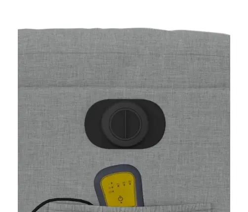 Atsistojantis Masažinis Krėslas, Šviesiai Pilkas, Audinys