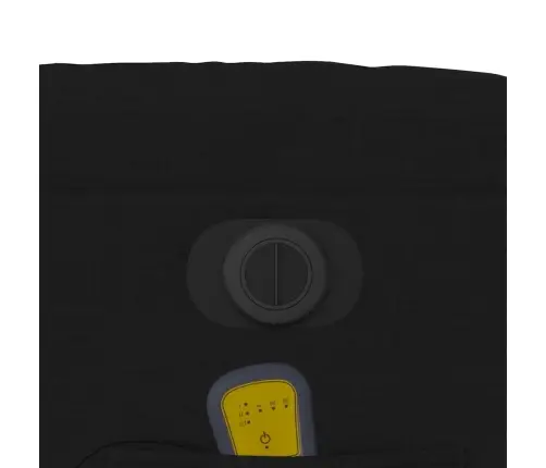 Elektrisks Masāžas Krēsls, Paceļams, Atgāžams, Melns Audums Vidaxl