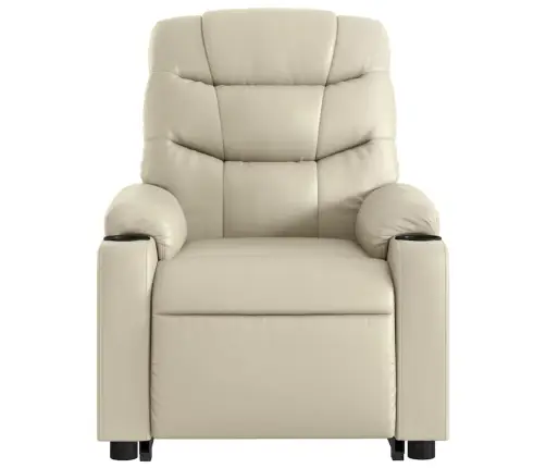 Püsti Tõusmist Toetav Tugitool, Kreemjas, Kunstnahk