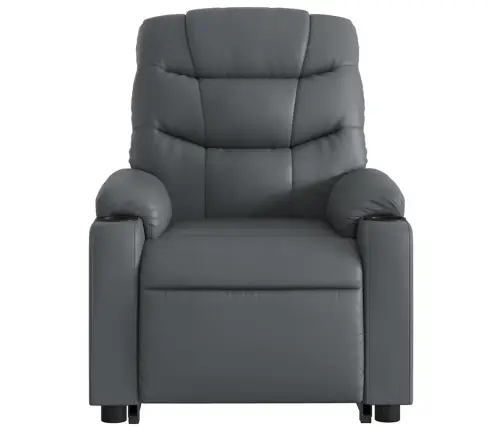 Masāžas Krēsls, Paceļams, Atgāžams, Pelēka Mākslīgā Āda Vidaxl