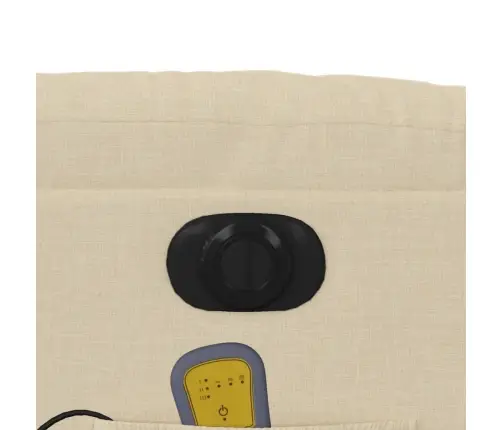 Elektrisks Masāžas Krēsls, Atgāžams, Krēmkrāsas Audums Vidaxl