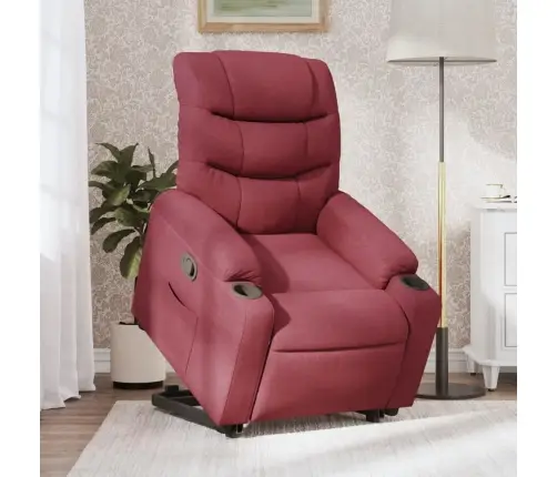 Püsti Tõusmist Toetav Tugitool, Veinipunane, Kangas