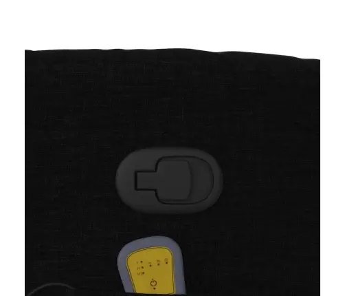 Masāžas Krēsls, Paceļams, Atgāžams, Melns Audums Vidaxl