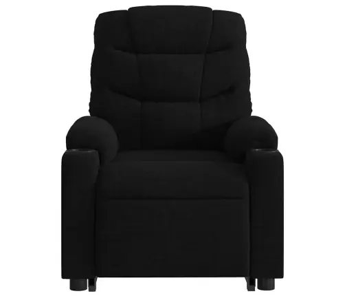 Masāžas Krēsls, Paceļams, Atgāžams, Melns Audums Vidaxl