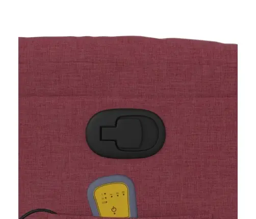 Masāžas Krēsls, Paceļams, Atgāžams, Vīnsarkans Audums Vidaxl