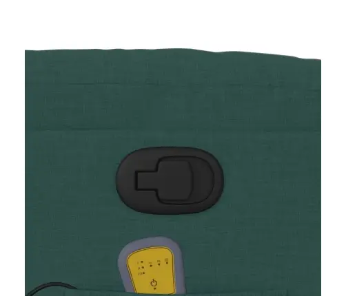 Masāžas Krēsls, Paceļams, Atgāžams, Tumši Zaļš Audums Vidaxl