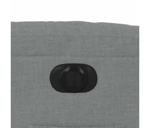 Elektrisks Atpūtas Krēsls Paceļams/Atgāžams Gaiši Pelēks Audums Vidaxl