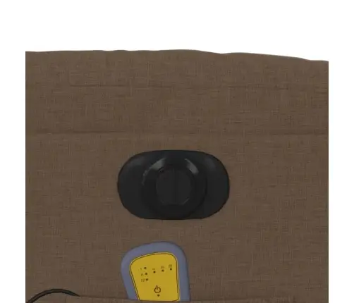 Elektrisks Masāžas Krēsls, Paceļams, Atgāžams, Brūns Audums Vidaxl