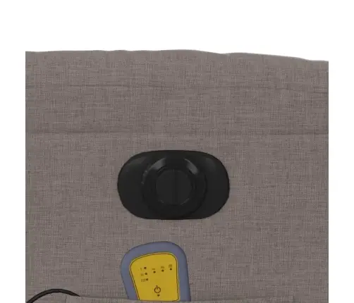 Elektrisks Masāžas Krēsls, Paceļams, Pelēkbrūns Audums Vidaxl