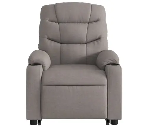 Elektrisks Masāžas Krēsls, Paceļams, Pelēkbrūns Audums Vidaxl