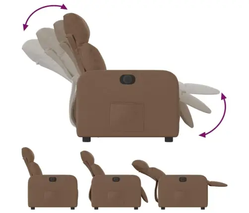 Elektriline Tugitool, Pruun, Kangas