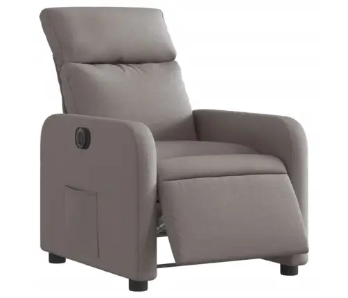 Elektrisks Atpūtas Krēsls, Atgāžams, Pelēkbrūns Audums Vidaxl