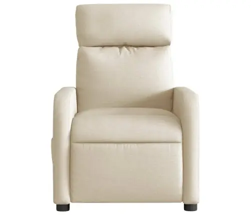 Elektrisks Atpūtas Krēsls, Atgāžams, Krēmkrāsas Audums Vidaxl