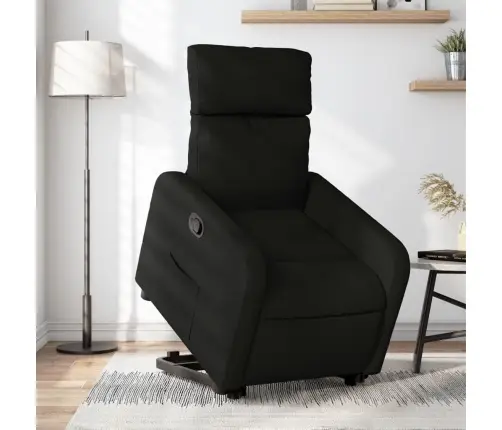 Atpūtas Krēsls, Paceļams, Atgāžams, Melns Audums Vidaxl