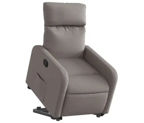 Atpūtas Krēsls, Paceļams, Atgāžams, Pelēkbrūns Audums Vidaxl