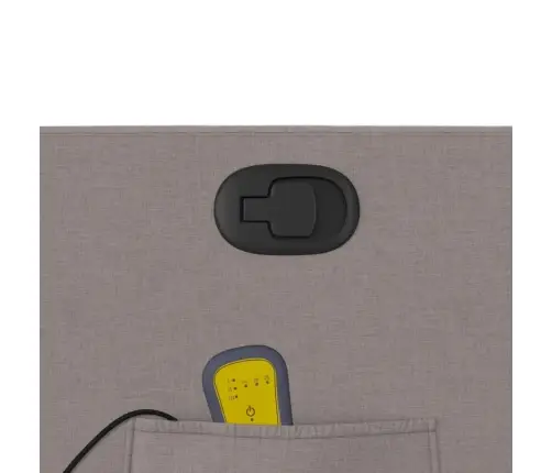 Atsistojantis Atlošiamas Masažinis Krėslas, Taupe, Audinys