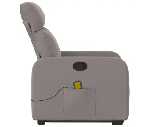 Atsistojantis Atlošiamas Masažinis Krėslas, Taupe, Audinys