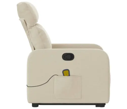 Püsti Tõusmist Toetav Massaažitool, Kreemjas, Kangas