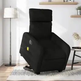Elektrisks Masāžas Krēsls, Paceļams, Atgāžams, Melns Audums Vidaxl Elektrisks Masāžas Krēsls, Paceļams, Atgāžams, Melns Audums Vidaxl