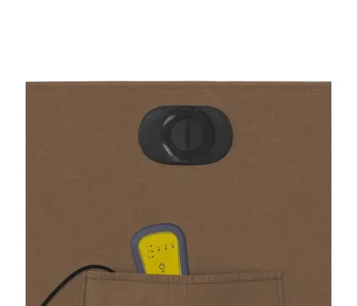 Elektrisks Masāžas Krēsls, Paceļams, Atgāžams, Brūns Audums Vidaxl