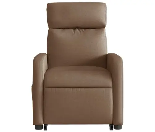 Elektrisks Masāžas Krēsls, Paceļams, Atgāžams, Brūns Audums Vidaxl