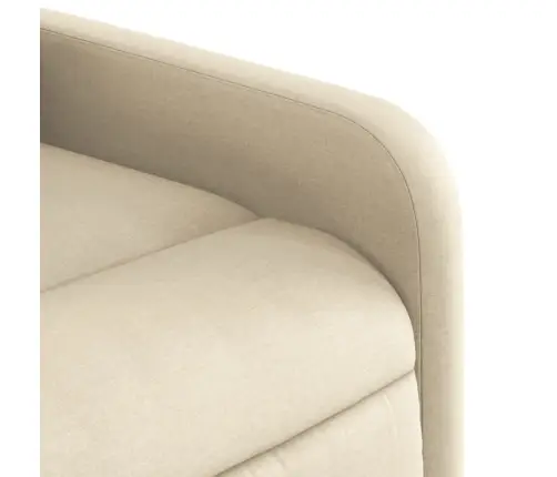 Elektrisks Masāžas Krēsls, Paceļams, Krēmkrāsas Audums Vidaxl