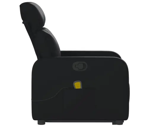 Masāžas Krēsls, Paceļams, Atgāžams, Melna Mākslīgā Āda Vidaxl