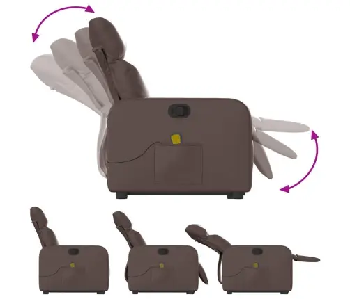 Masāžas Krēsls, Paceļams, Atgāžams, Brūna Mākslīgā Āda Vidaxl Masāžas Krēsls, Paceļams, Atgāžams, Brūna Mākslīgā Āda Vidaxl