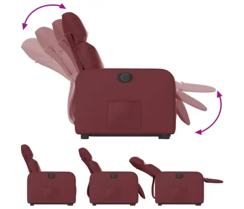 Atsistojantis Elektrinis Krėslas, Raudonojo Vyno, Dirbtinė Oda