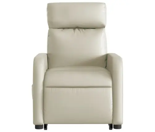 Elektrisks Masāžas Krēsls, Paceļams, Krēmkrāsas Mākslīgā Āda Vidaxl