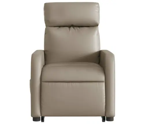 Elektrisks Masāžas Krēsls Paceļams Kapučīno Krāsas Mākslīgā Āda Vidaxl