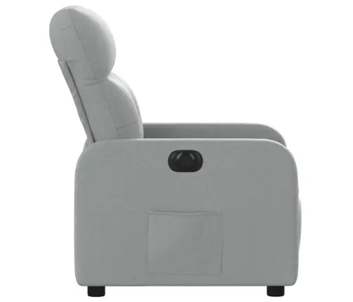 Elektrisks Atpūtas Krēsls, Atgāžams, Gaiši Pelēks Audums Vidaxl