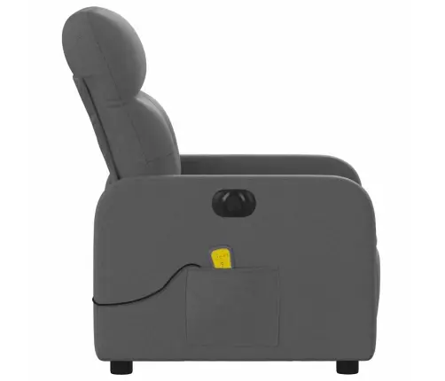 Elektrisks Masāžas Krēsls, Atgāžams, Tumši Pelēks Audums Vidaxl