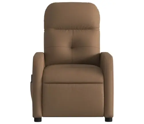 Elektrisks Masāžas Krēsls, Atgāžams, Brūns Audums Vidaxl