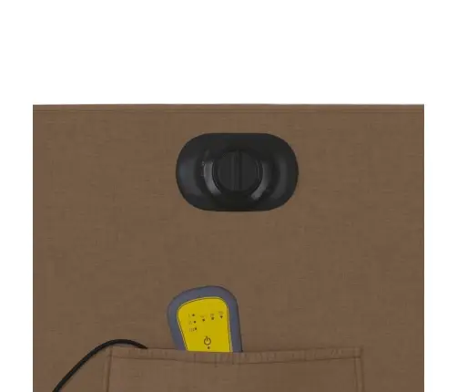 Elektrisks Masāžas Krēsls, Atgāžams, Brūns Audums Vidaxl